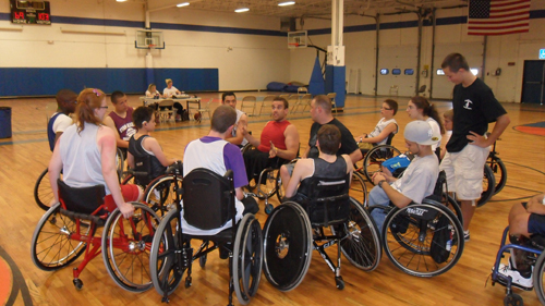Ryan Martin instructs at the Ryan Martin Basketball Camp